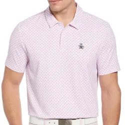 Penguin Golf Retro Geo Polo Herren pink