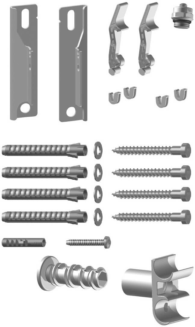 Kermi Befestigungs-Set Duett, -E,-D