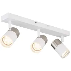 Deckenleuchte Deckenlampe Wohnzimmerlampe Weiß Strahler verstellbar 3-Flammig