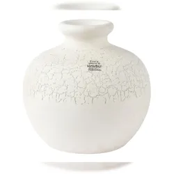 Decoris Vase 20x19cm Keramik Craquele Blumenvase Keramikvase Tischvase Blumen Dekovase Terrakotta Tischvasen Gastronomie Tischdeko Hochzeitsdeko Vasen Weiß