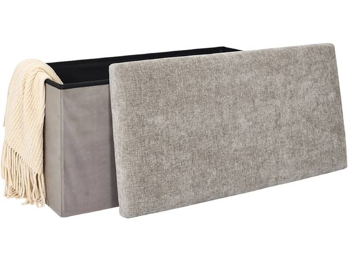 Aufbewahrungshocker HOME DECO FACTORY LIAM 38x76x38cm polyester taupe