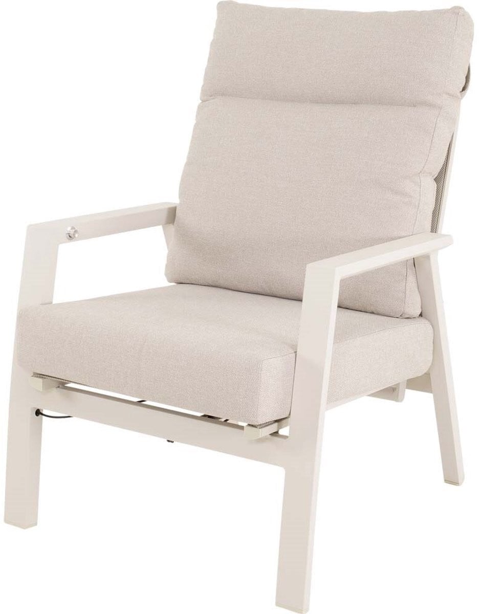 Les Ohio loungestoel - creme