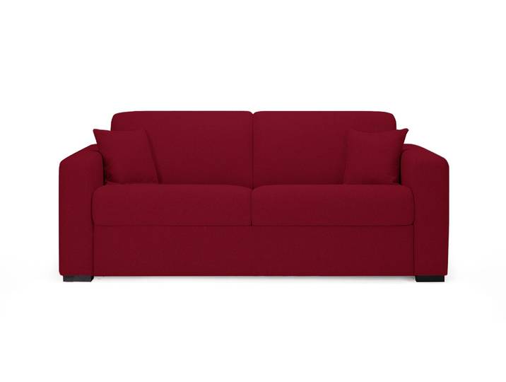 MODENA - Canapé convertible 4 places - Couchage 160 - Tweed, Rouge