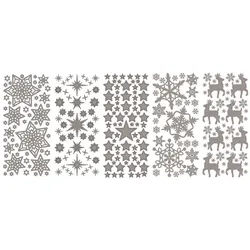 Klebesticker "Weihnachten 1", silber, 23 x 10 cm, 5 Bogen
