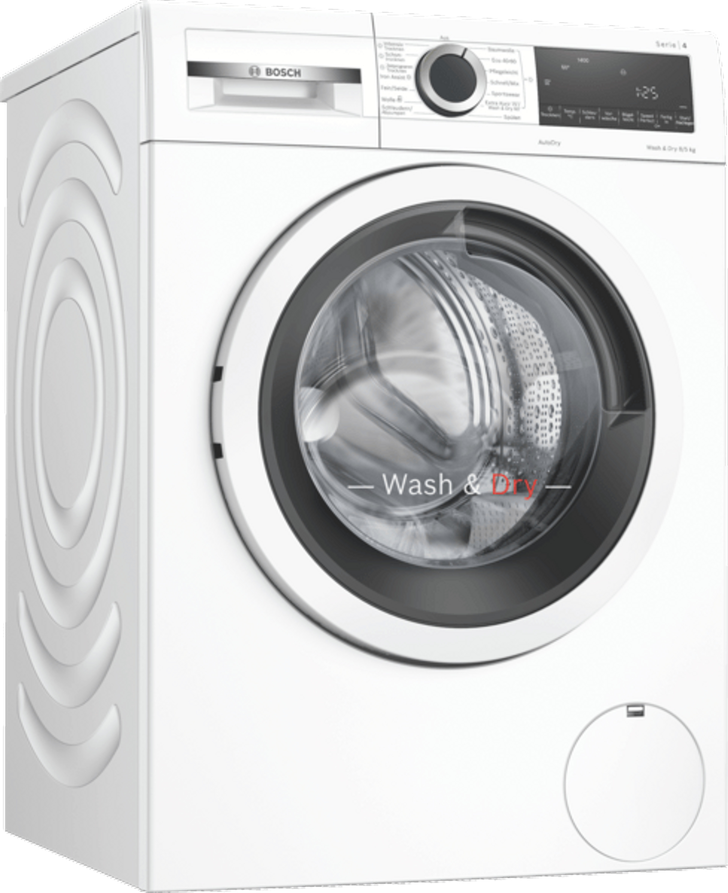 Bosch Serie 4 WNA13470, Frontlader, Freistehend, Weiß, Links, Weiß, Drehregler, Berührung