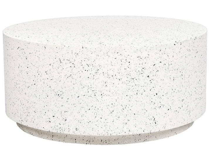 Table basse 90 cm 90 cm effet terrasse blanc cassé