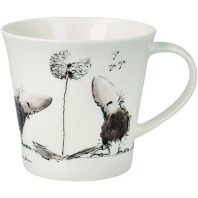 Tasse GOEBEL "Peter Schnellhardt - Sommerspaziergang", weiß (bunt), B:10,5cm H:9,5cm, Fine China-Porzellan, Trinkgefäße, Tasse, Füllmenge 0,35l