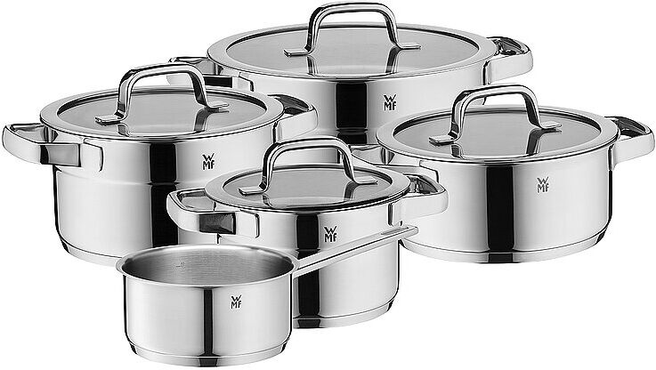 WMF Compact Cuisine Topfset Induktion 5-teilig Cromargan silber EG