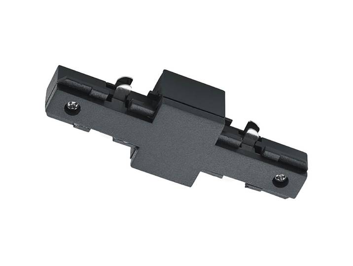 Spanningsrail Doorverbinder - Trion Dual - Rechte Connector - 2 Fase - Mat Zwart