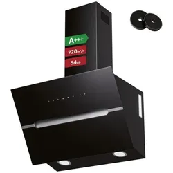 Levivo Dunstabzugshaube 60 cm 720 m3/h schwarz schwarz
