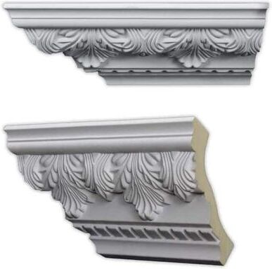uDecor Acanthus and Dentil 5.5-inch Crown Molding (8 pieces)
