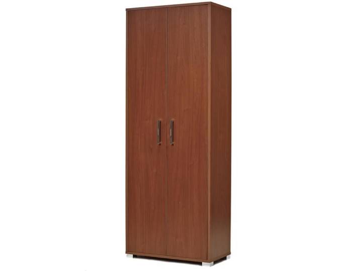 Grande étagère à chaussures en bois 2 portes avec étagères 70x189h cm Noyer