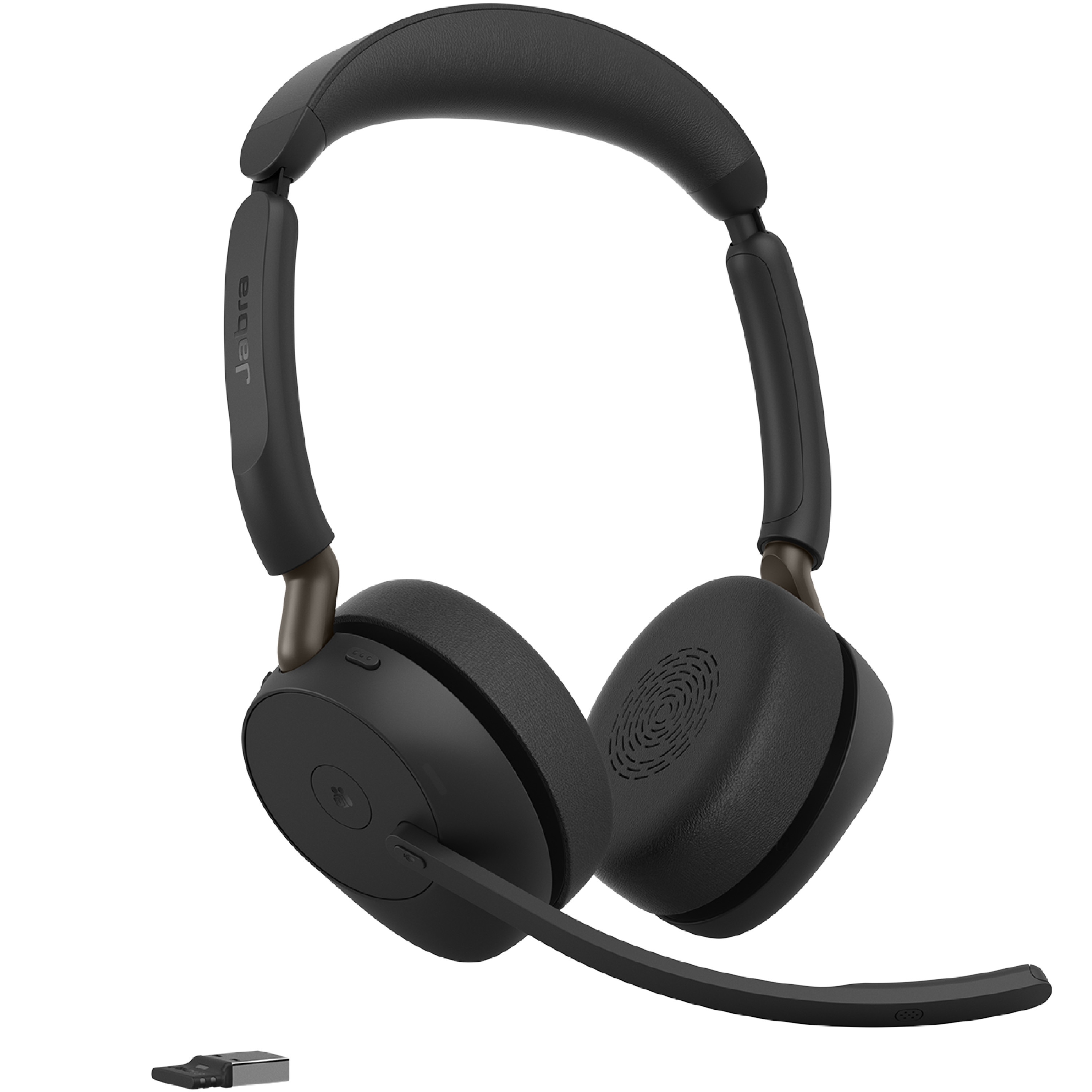 Jabra Evolve3 65 Stereo MS Schwarz Kabelloses Bluetooth-Headset, USB-A Dongle, ANC, Microsoft Teams zertifiziert 36599-999-999