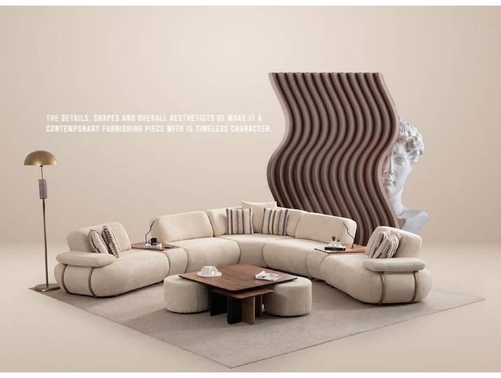 JulietHome Ecksofa Madrid, Set, Integrierte Ablageflächen mit Lademöglichkeit fürs Handy