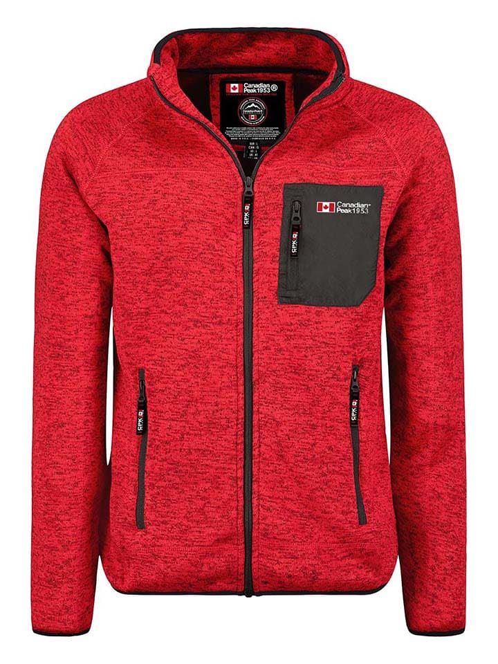 Canadian Peak Fleecejacke "Titleak" in Rot - XL
