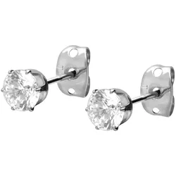 Titan Ohrstecker EINGEFASSTER KRISTALL