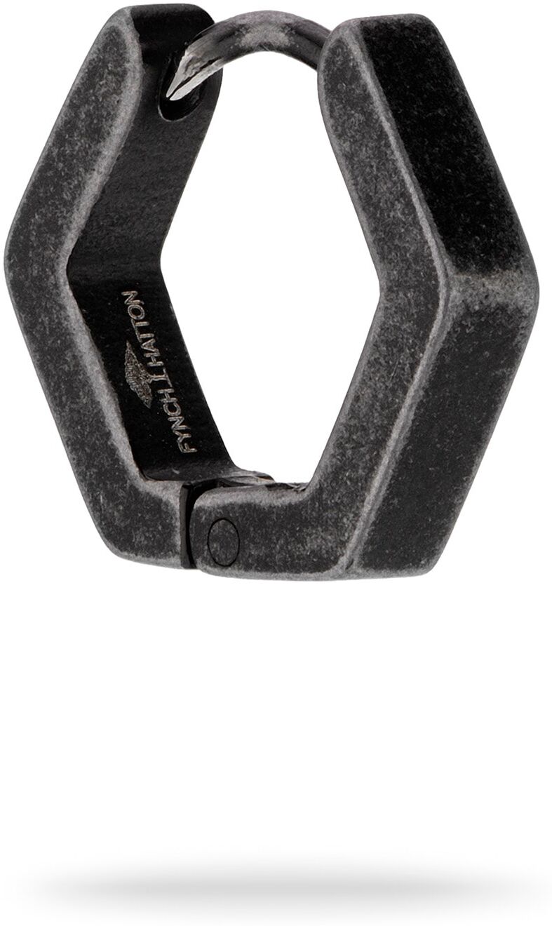 Single-Creole FYNCH-HATTON "Schmuck Geschenk Edelstahl Ohrring The Hexagon", braun (antikfarben), Ohrringe, Damen, Edelstahl, Single-Creole