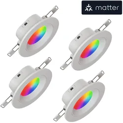 Nanoleaf, Einbauleuchte, Essentials Matter Smart WiFi Einbauleuchte 4 Stk. (Kunststoff)