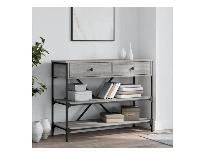LuxusKollektion Konsolentisch Konsolentisch Industrie Sonoma Grau 100x34.5x75cm (1-St)