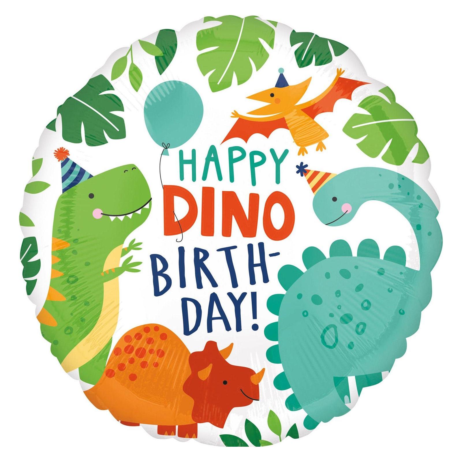 Grabo Folienballon Dino Birthday (1x) (17792S)