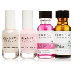PERFECT FORMULA Ruby Pink und Clear Gel Coat je 18ml u. 2 Farblacken je 8ml