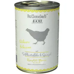 Dr. Clauder's BARF Komplett Menü 400g Dosen Hundenassfutter Hühnerfrikassee 6x400g