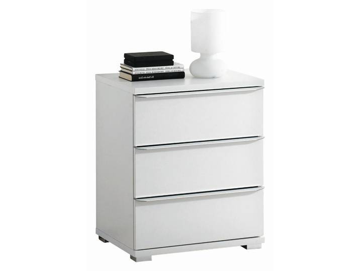 Moderano Nachttisch, Weiss, Kunststoff, 3 Schublade(n) Schubladen, 51x62x40 cm, Goldenes M, BQ - Bündnis für Qualität, Made in Germany, Typenauswahl, Soft-Close-System, Schlafzimmer, Nachttische