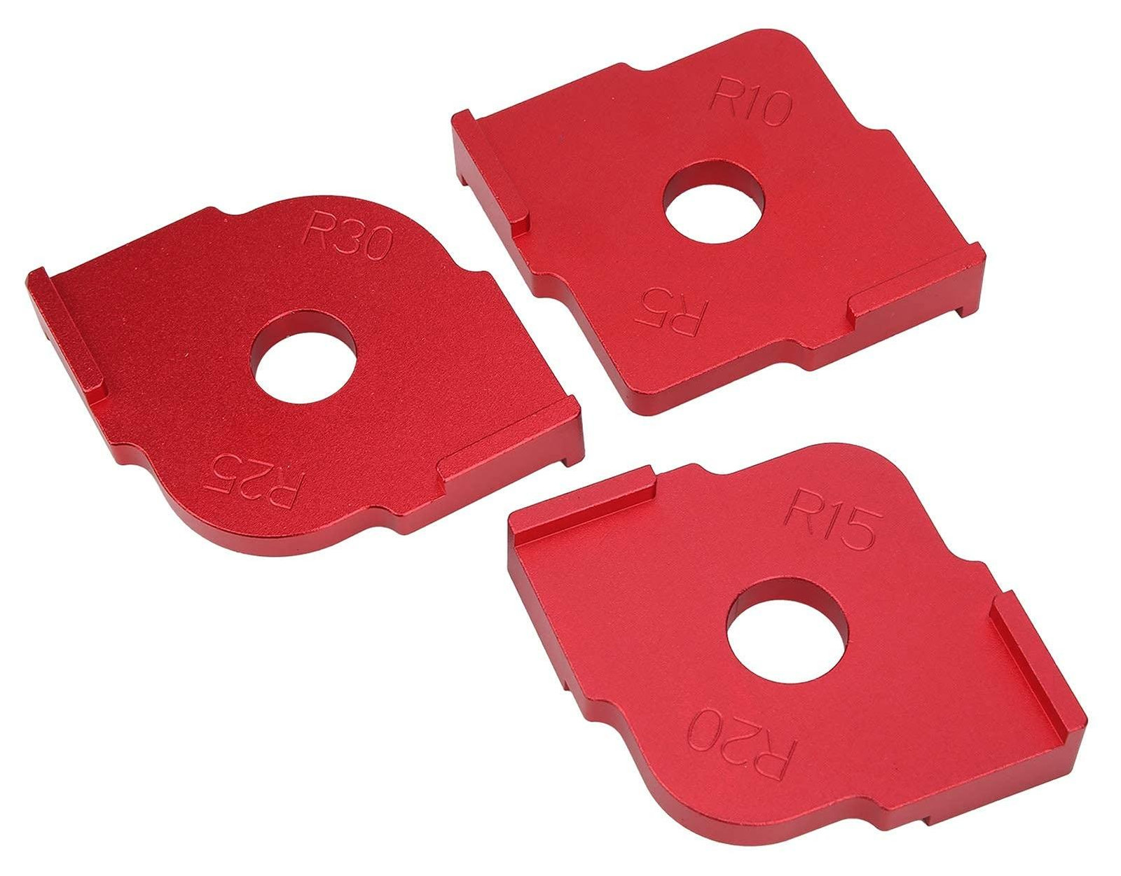 Merkloze Radius Jig Router Sjablonen - Set van 3 Slijtvaste en Valbestendige Houtbewerkingssjablonen voor Trimgereedschap