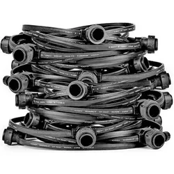 LEDmaxx, Lichterkette, gg106998 IlluLichterkette schwarz mit 40 Fassungen 20m verlängerbar (20 m)