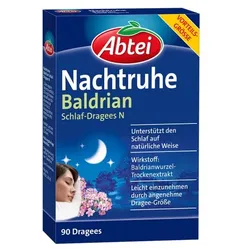 ABTEI Nachtruhe Baldrian Schlaf-Dragees N 90 St