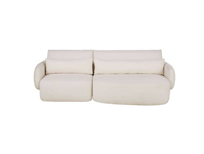 3-Sitzer-Sofa mit Bezug aus recyceltem Stoff, beige