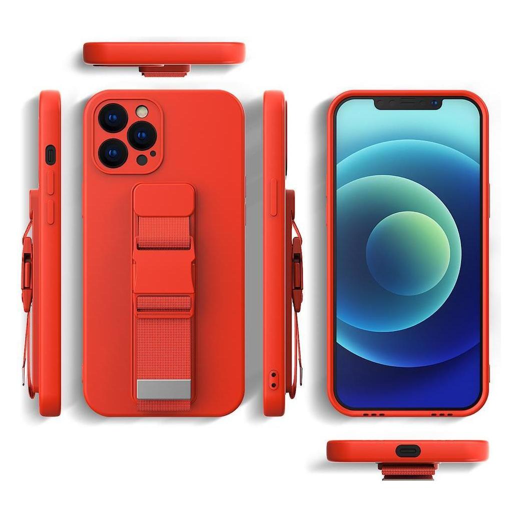 Hurtel Kordelhülle Gelhülle mit Lanyard Kette Tasche Umhängeband Samsung Galaxy S21 5G blau (Samsung Galaxy S21 5G) (1404978613)