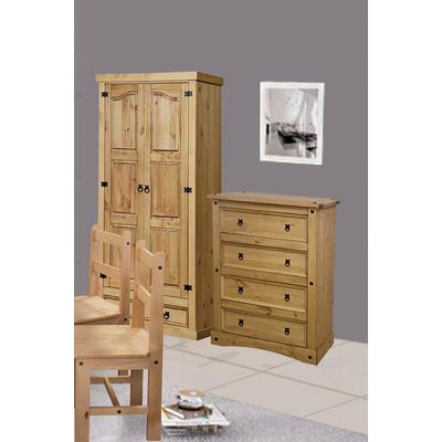 Kommode MÖBILIA, beige (natur), B:90cm H:122cm T:48cm, Massivholz, Sideboards, Kommode, Holzoberfläche honigfarbend gewachst