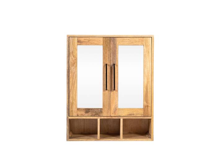 Carla&Marge Riffelution Spiegelschrank Mangoholz/Eisen