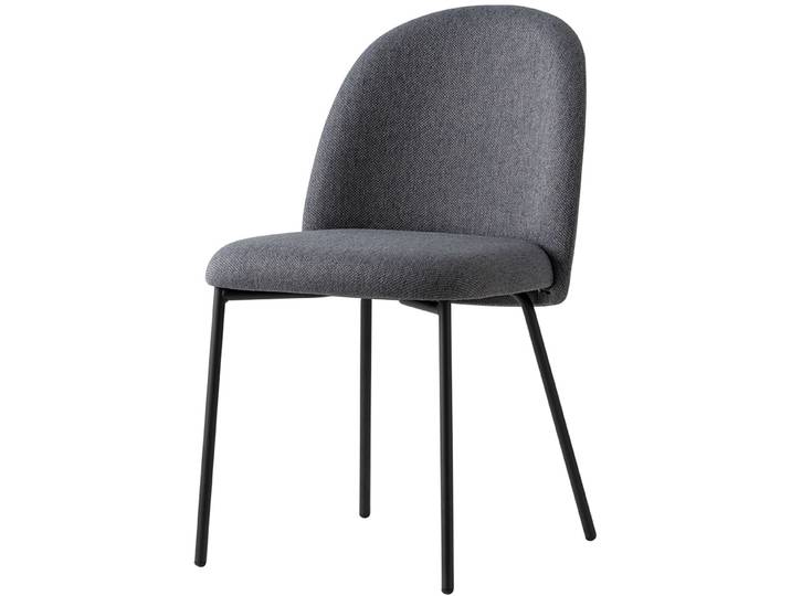 CONNUBIA Stuhl 2er-Set Tuka anthrazit Metall/Polyester