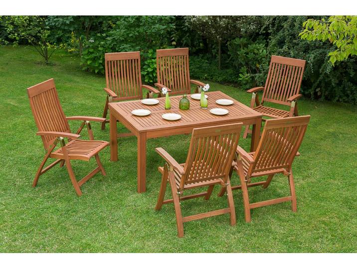 Garten-Essgruppe MERXX Commodoro , beige (natur), Sitzmöbel-Sets, Garten-Essgruppe