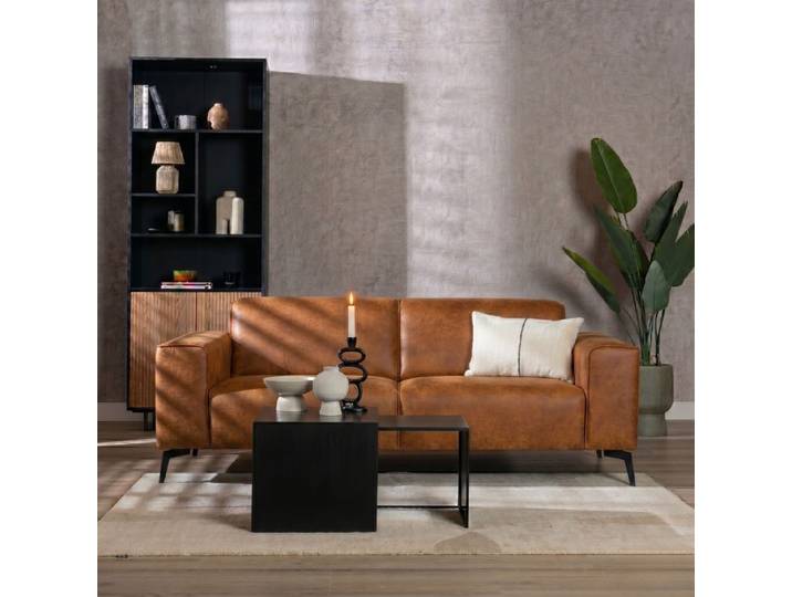 Bronx71 Leder Sofa Vegas 2,5-Sitzer cognac