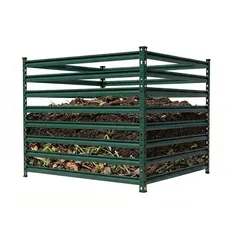 Relaxdays Komposter Metall für den Garten Grün