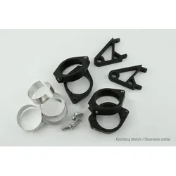 HIGHSIDER pro XS Lampenhalter Schwarz Set, Für 38-41 mm Ø