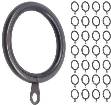 Meriville 1.5-Inch Inner Diameter Metal Curtain Rings with Eyelets and inserts