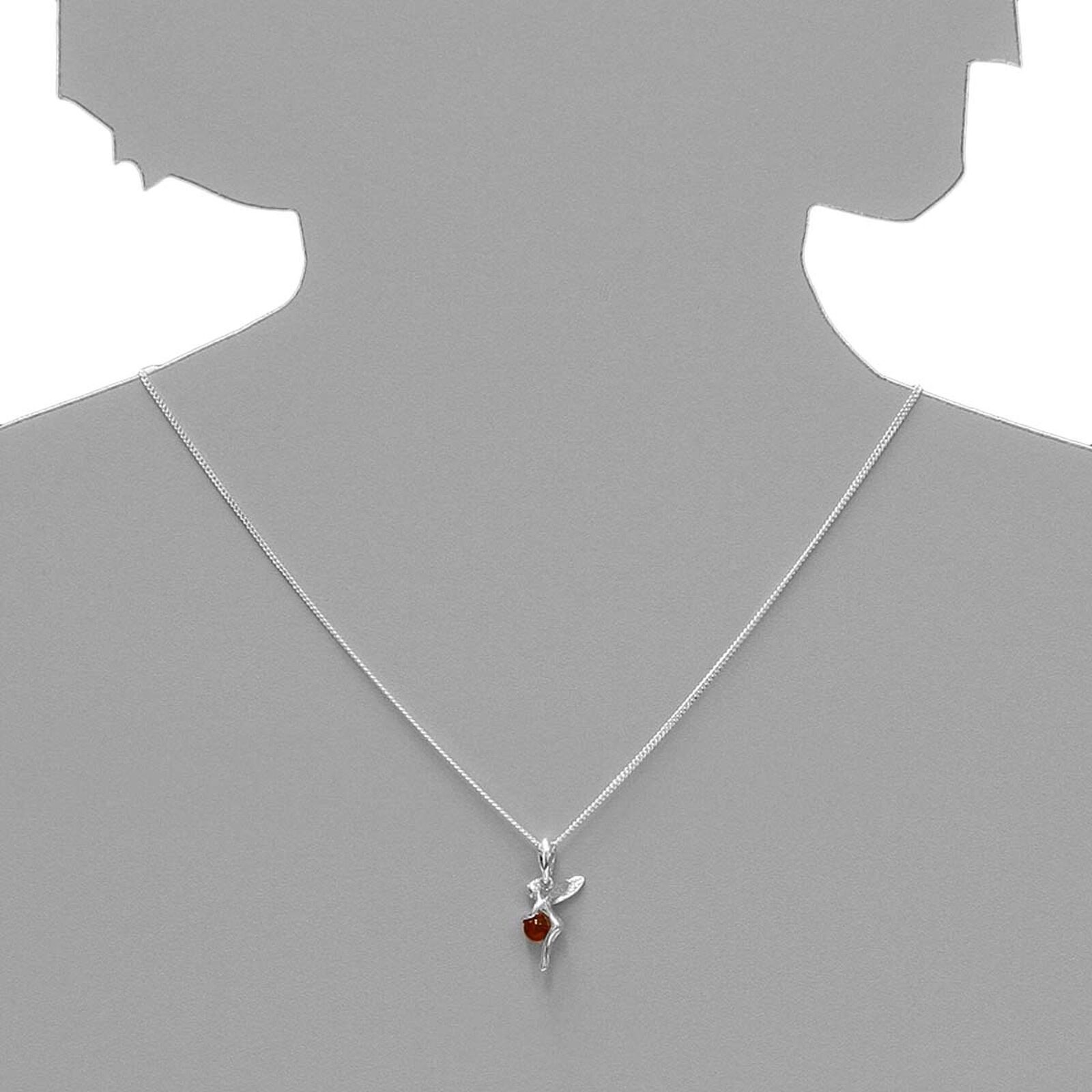 Kettenanhänger OSTSEE-SCHMUCK "Ostsee-Schmuck Anhänger Elfe Anhänger Elfe", weiß (weiß, neutral), Schmuckanhänger, Damen, 25 x 13mm, Silber 925 (Sterlingsilber), 1,6 g, Kettenanhänger