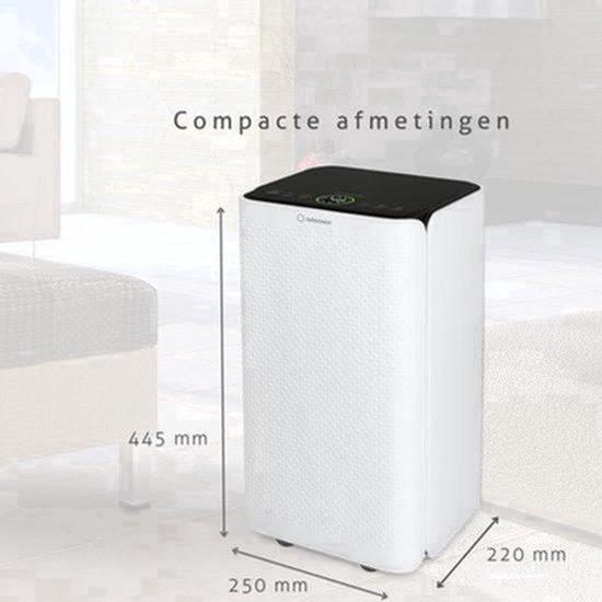 Tragbarer Luftentfeuchter - Kapazität: 12 Liter pro 24 Stunden - Leistung: 200 Watt - Material: Kunststoff - Farbe: Weiß - Geeignet für Studentenwohnheime