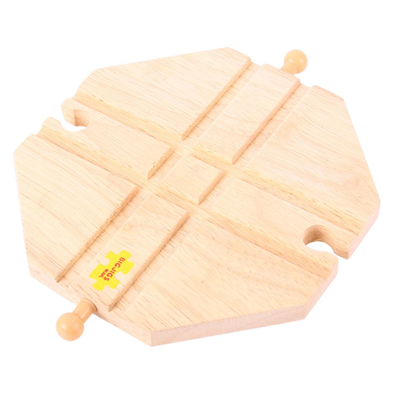 Bigjigs Hölzerne Track-Crossing-plateau (BJT105)