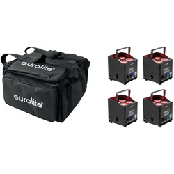 EUROLITE Set 4x AKKU UP-4 QCL Spot QuickDMX MK2 + Soft-Bag