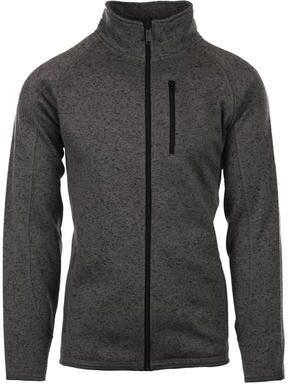 Burnside B3901 Men's Full Zip Sweater Jacket in Steel size Small   Polyester fleece 3901