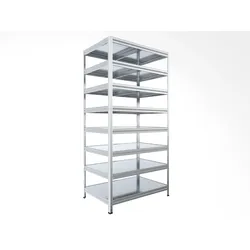 Speisekammerregal Biedrax 60 x 60 x 240 cm, Verzinkt, 8 Stahlböden, Fachlast 150 kg pro Fachboden