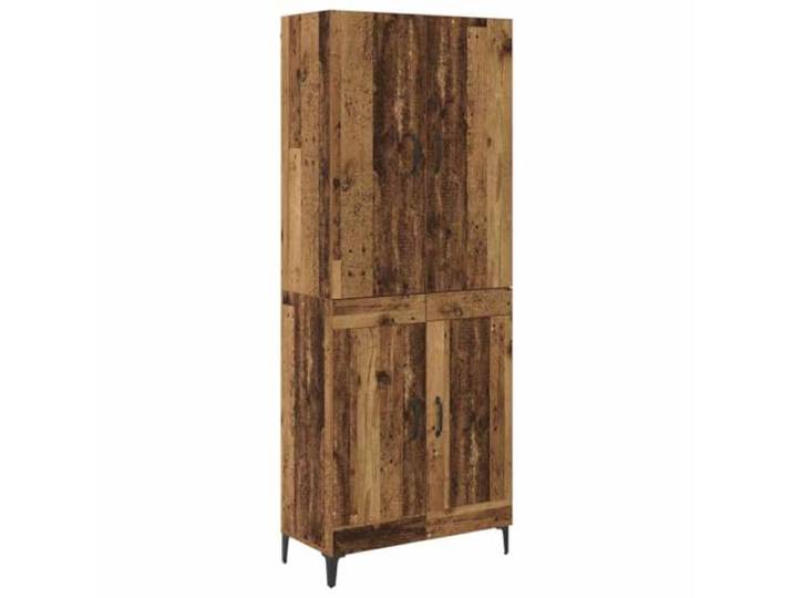 TYVANDE Anrichte Altholz 69,5 x 34 x 180 cm Ingenieurholz Scharniertüren, Metallgriffe, geräumiger Innenraum, Reinigung mit trockenem Tuch, Esszimmer