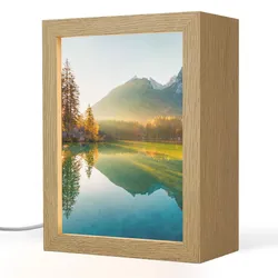 TISCHLEUCHTE See - Wald - Berge - Natur - Sonne - Landschaft 15x20 cm