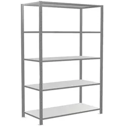 SCHULTE Lagertechnik Fachbodenregal 130x200 cm »MULTIplus150« 60 cm Tiefe 5 Böden Grundregal (alleine grau, 113.6x200x63.6 cm