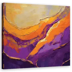 LEINWANDBILD, Bunte Abstrakt Lila Orange 50x50cm